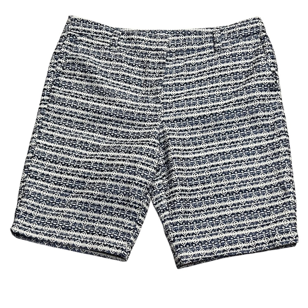Liz Claiborne Women's Size 10 Tweed Shorts Casual Career Navy‎ / White